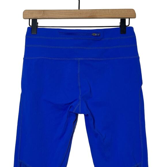 Athleta Relay Capri Leggings Womens Size Small Blue Mid Rise Athleisure Athletic - Picture 5 of 9